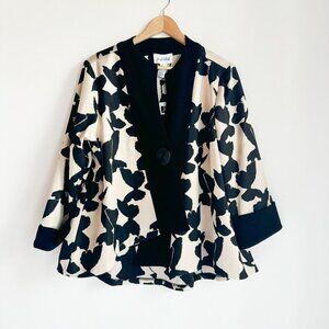 Joseph Ribkoff Butterfly Print Large  Button Blazer 12